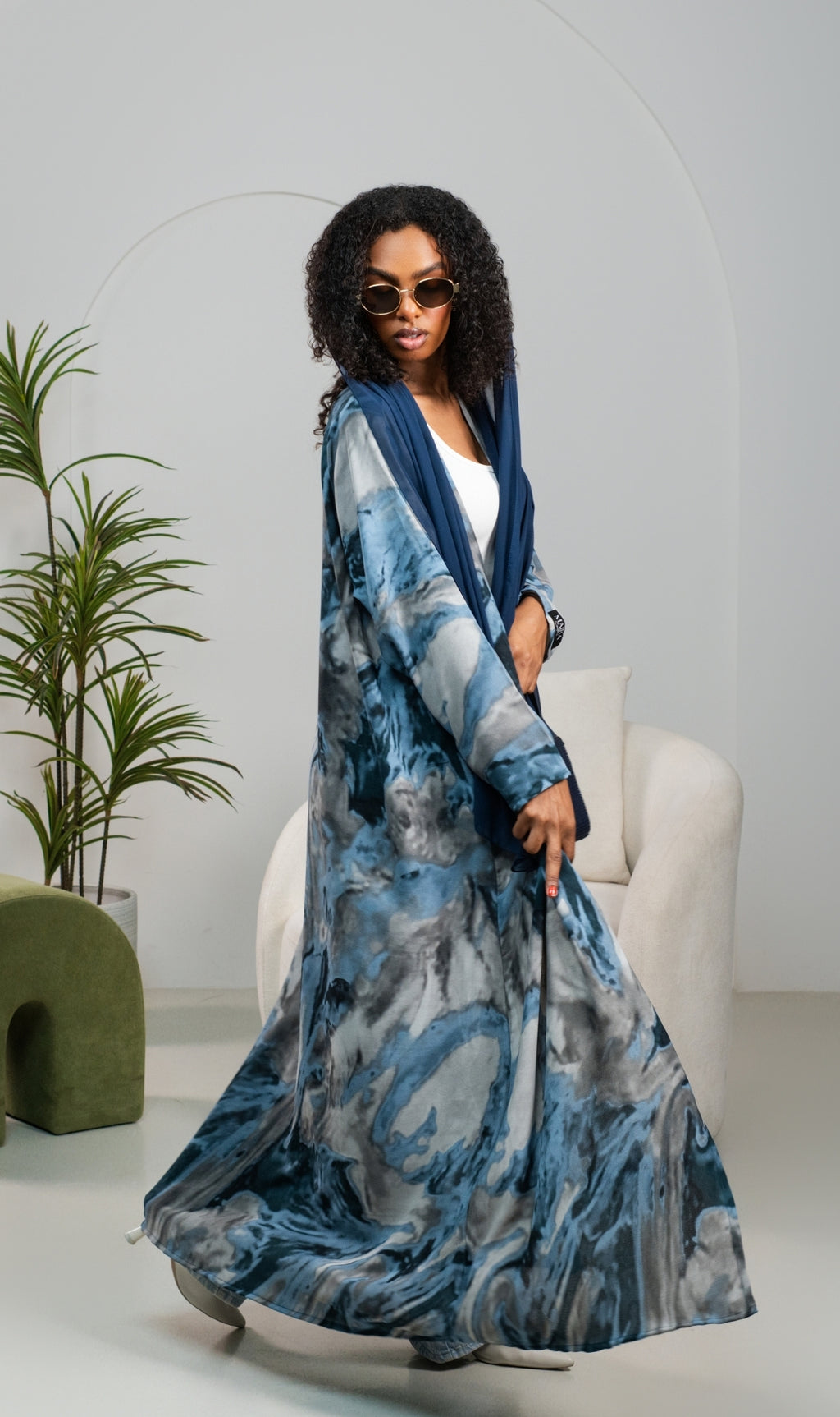 Abaya Ombré Saraya Bleu