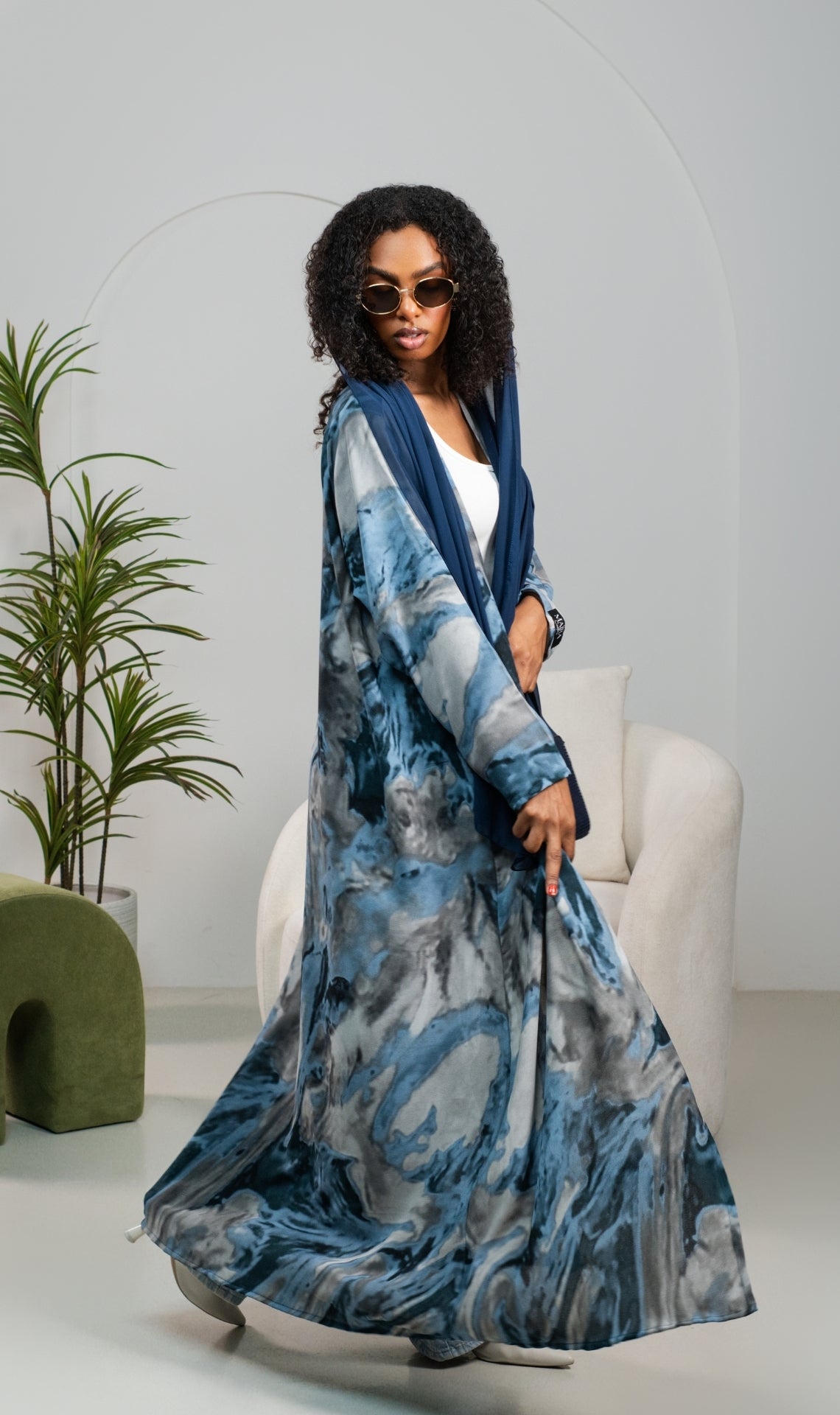 Abaya Ombré Saraya Bleu