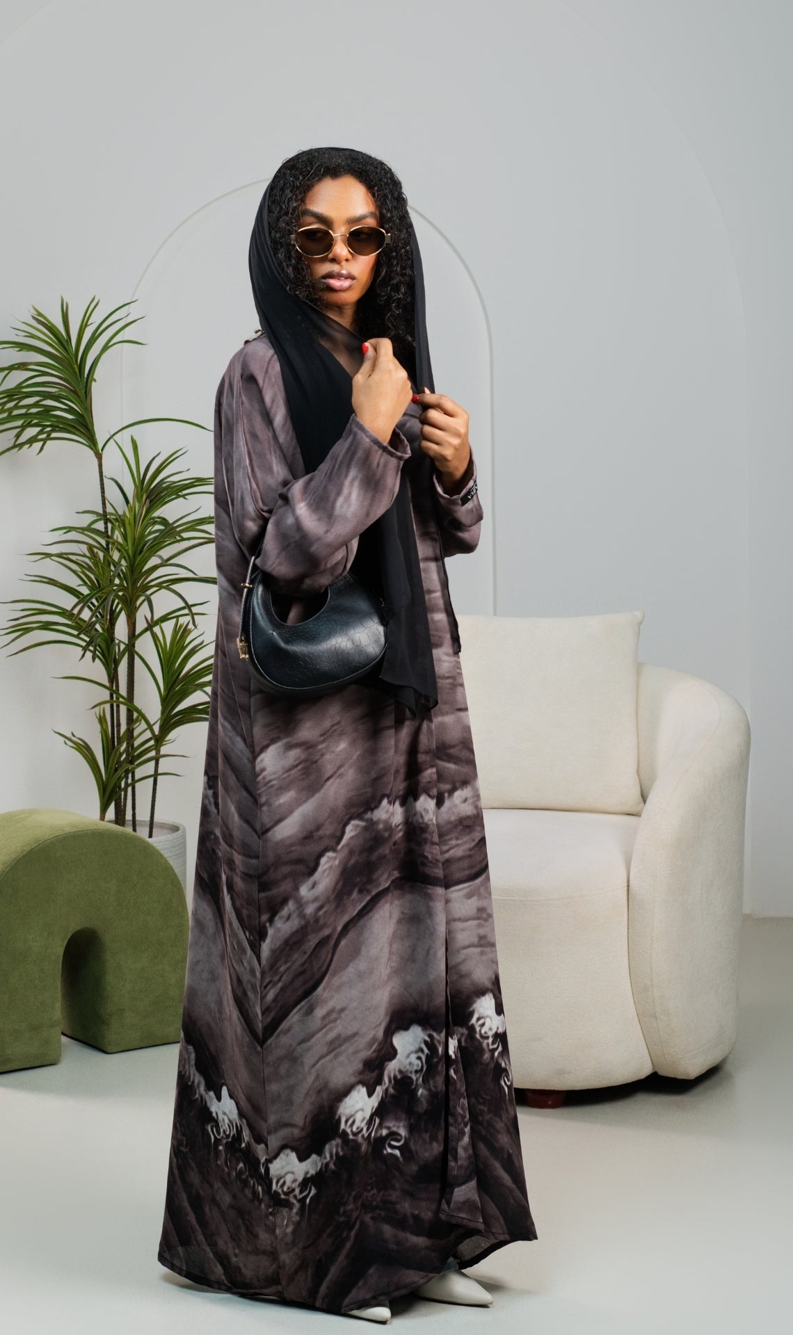 Abaya Ombré Essa Charbon