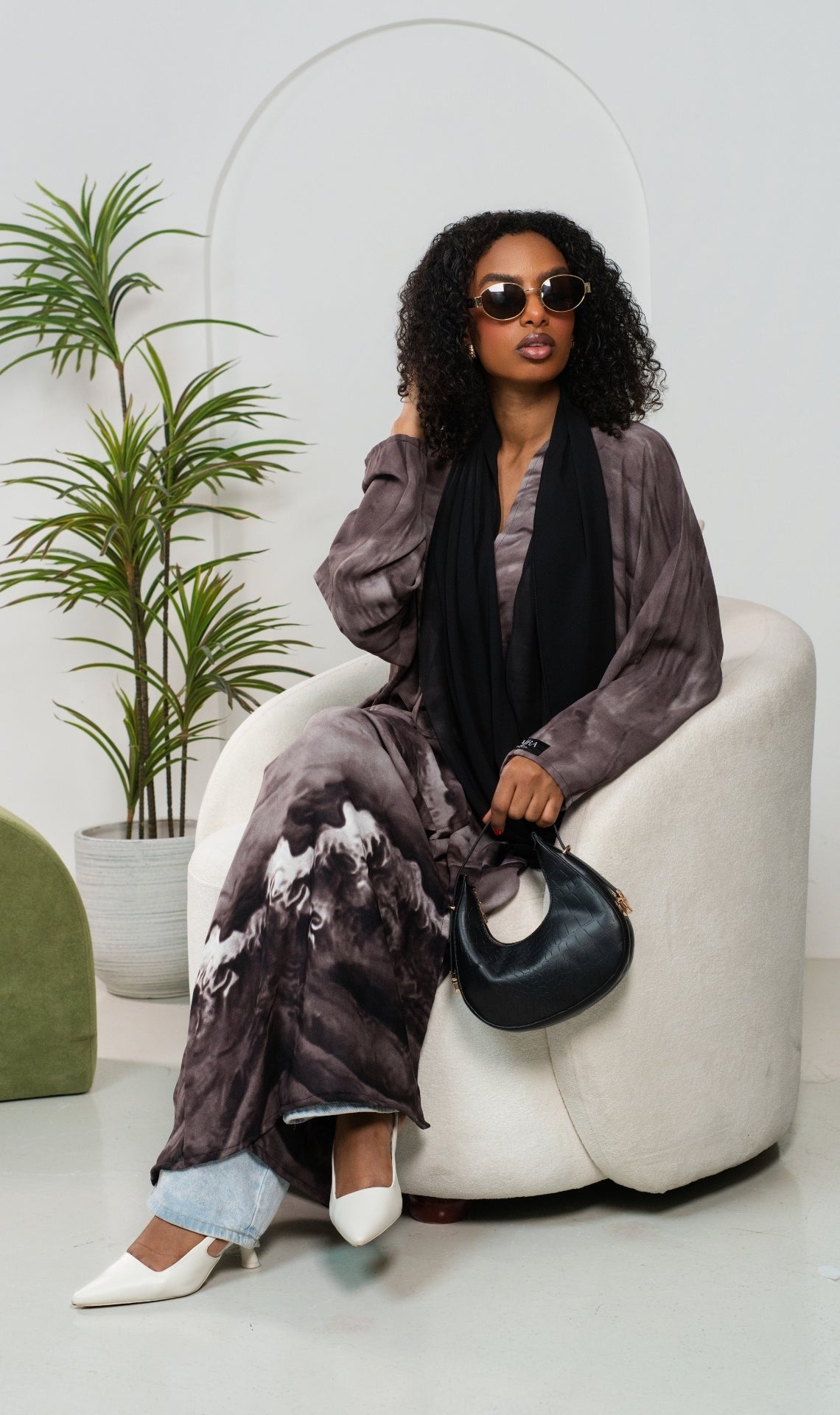 Abaya Ombré Essa Charbon