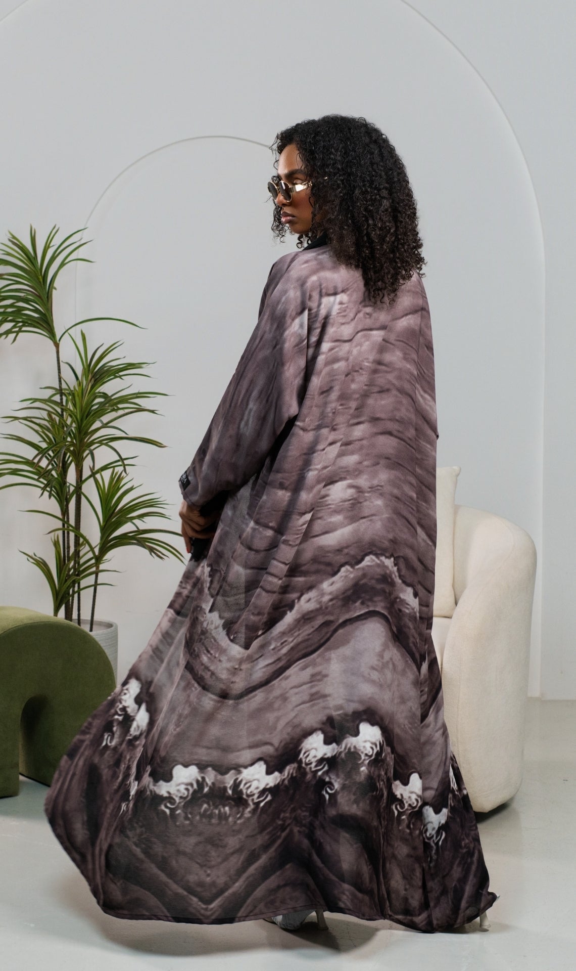 Abaya Ombré Essa Charbon