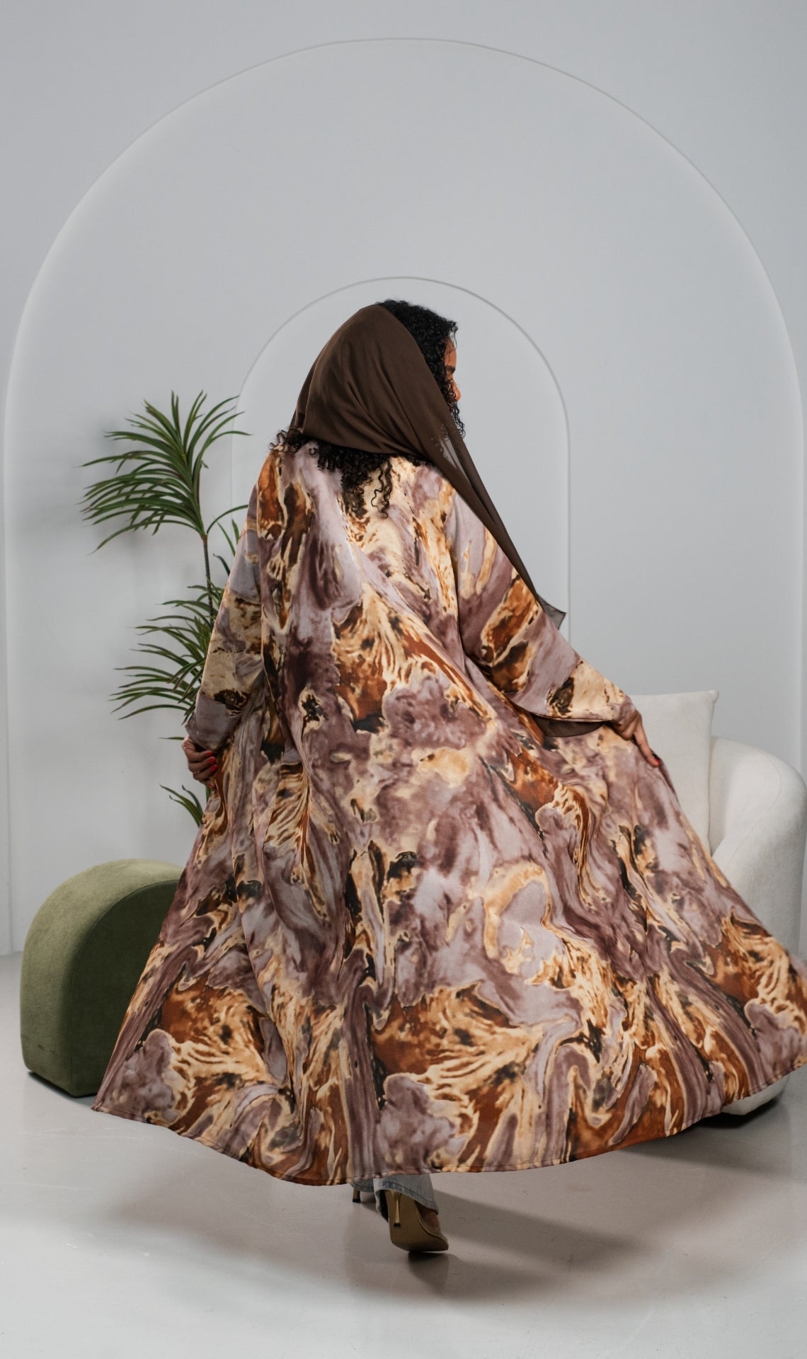 Abaya Ombré Saraya Brownie