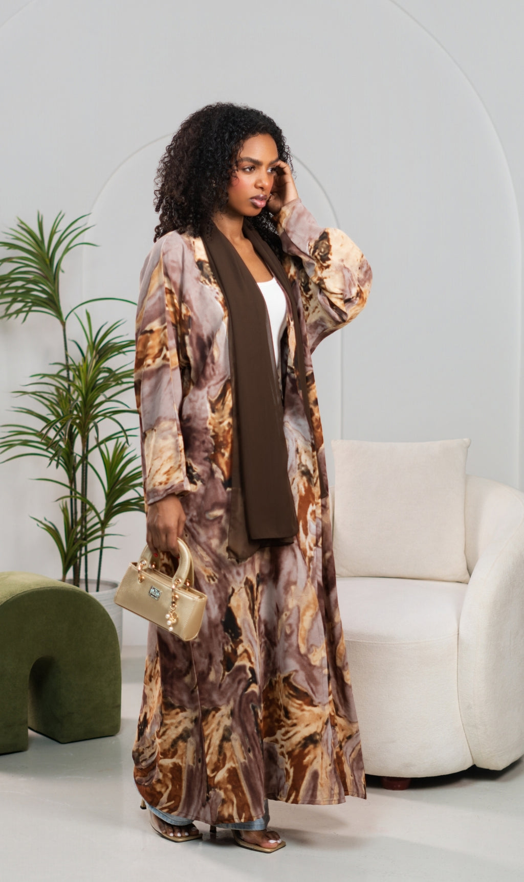 Abaya Ombré Saraya Brownie