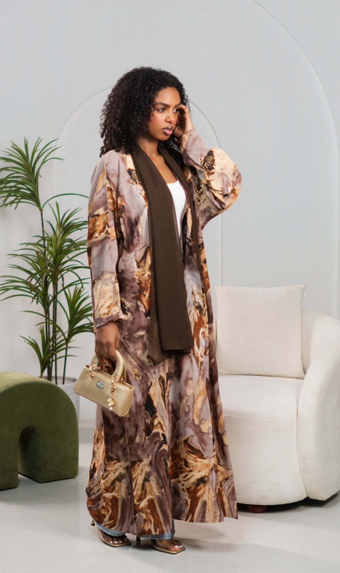 Abaya Ombré Saraya Brownie